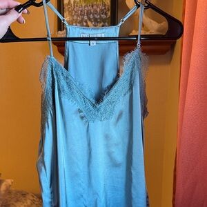 Silk Lace Trim Cami Top